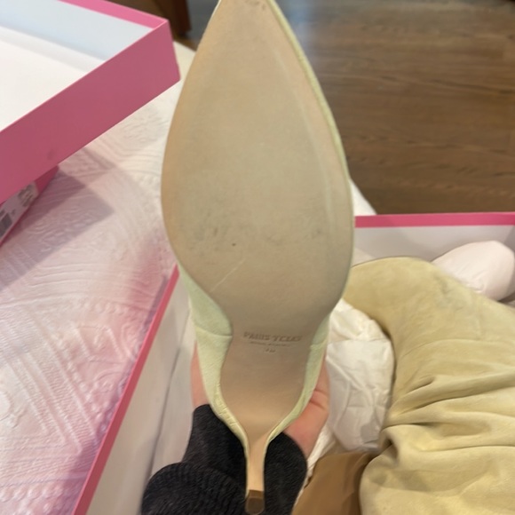 PARIS TEXAS Slouch 85 Suede Ankle Boots LIME YELLOW - Picture 5 of 9